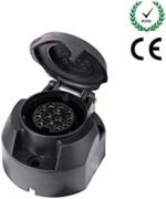 BEIJISTAR Kit de Prise Remorque 13 Broches avec Joint en Caoutchou et Support de Montage en Métal, 12V Étanche Connecteur Prise Remorque Femelle, pour Caravane Voitures RV Bateau – Image 4
