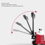 XOVP-023 Chariot à Plateforme Transpalette électrique au Lithium d'une capacité de 6600 LB avec poignée Multifonction, Marche Verticale et Fonction de Vitesse de Tortue Chariot Robuste sur Roues – Image 3