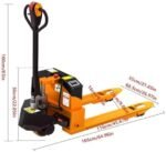 XOVP-023 Chariot à Plateforme Transpalette électrique, transpalette alimenté d'une capacité de 4400 LB, Camion à fourches électrique avec poignée Multifonction Chariot Robuste sur Roues(68.5cm) – Image 2