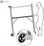 VOUNOT Échafaudage Aluminium 3 En 1 Échelle Stable Multifonction avec Plateforme de Travail  120 x 40cm Charge Max 150KG 6 Postions Échafaudage Mobile sur Roues avec Support à Outils – Image 4
