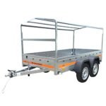 Tema Remorque bâchée Double essieu 263X125 cm ECO2612/2 Gris  A – Image 5