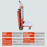 Chariot électrique d'escalier avec moteur sans balais de 500 W, capacité de charge de 300 kg, temps d'utilisation de 2 à 4 heures pour le transport intensif d'entrepôt – Image 2