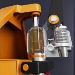 Plate Forme Pliable Chariot Transpalette, Transpalette À Main Standard, Transpalette Industriel, pour Le Stockage Et La Manutention en Intérieur (Yellow 68.5cm) – Image 6