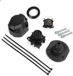 Qiping kit Prise Remorque 13 Broches Femelle, Connecteur Fiche d'attelage 13 Pole Imperméable - Noir – Image 4