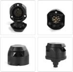 Qiping kit Prise Remorque 13 Broches Femelle, Connecteur Fiche d'attelage 13 Pole Imperméable - Noir – Image 3