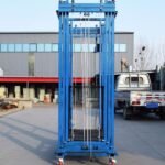 Échafaudage de levage électrique avec télécommande, plate-forme de table élévatrice mobile pliable for la décoration de la maison, plate-forme de travail de levage de chantier, avec roulettes – Image 7