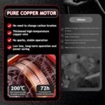 Scie à béton électrique,8980W/9500W Scie Annulaire Haute Fréquence,Machine de Découpe Murale,Profondeur de Coupe 300mm, Coupe sans Poussière, pour Couper Béton,Brique, Lame Diamant 410mm,9500W – Image 3