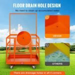 VEVOR Cage de Sécurité Chariots Élévateurs Capacité 635 kg Nacelle Plate-forme de Travail 114,3x109,2x203,2 cm Harnais Sécurité Verrou Drainage Roues Panier Outils Antidérapant pour Travaux en Hauteur – Image 4