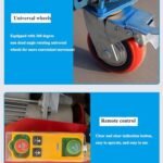 Échafaudage de levage électrique avec télécommande, plate-forme de table élévatrice mobile pliable for la décoration de la maison, plate-forme de travail de levage de chantier, avec roulettes – Image 4