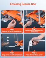 VEVOR Table Élévatrice Hydraulique, Capacité 226,8 kg, Chariot à Table Élévatrice Double Ciseaux, Hauteur de Levage 300-1200 mm, 4 Roues et Patin Antidérapant, pour Manutention, Transport de Matériaux – Image 6