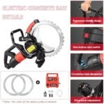 Scie à béton électrique,8980W/9500W Scie Annulaire Haute Fréquence,Machine de Découpe Murale,Profondeur de Coupe 300mm, Coupe sans Poussière, pour Couper Béton,Brique, Lame Diamant 410mm,9500W  Couleur : 8980w – Image 8