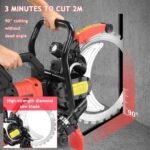 Scie à béton électrique,8980W/9500W Scie Annulaire Haute Fréquence,Machine de Découpe Murale,Profondeur de Coupe 300mm, Coupe sans Poussière, pour Couper Béton,Brique, Lame Diamant 410mm,9500W – Image 4