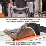 Evolution Power Tools R255TBLX+ Scie de Table avec Support (Nouvelle Génération de Rage 5-S) Lame de Coupe Multi-Matériaux Coupe Bois, Métal, Plastique, Biseau de 45˚, Angle d'onglet de +/- 60˚, 1800w – Image 6