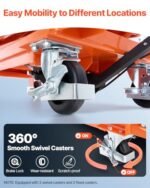 VEVOR Table Élévatrice Hydraulique, Capacité 226,8 kg, Chariot à Table Élévatrice Double Ciseaux, Hauteur de Levage 300-1200 mm, 4 Roues et Patin Antidérapant, pour Manutention, Transport de Matériaux – Image 4