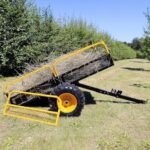 Wiltec Remorque basculante – 2100 x 1200 x 70 mm – capacité 450 kg – en Acier – avec Grille et Parois Amovibles – pour Tondeuse autoportée ATV Jardinage Transport – Image 8