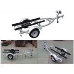 Remorque Galvanisée FRP300B de 3.0m, Matériau en Acier, pour Jet Ski, Bateau à Haie, en Caoutchouc, Remorque de Bateau de Yacht avec 2 Roues – Image 2