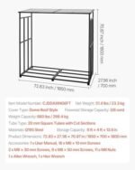 VEVOR Support à bois de chauffage avec toit incliné, range-bûches extérieur métal – Image 8