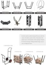 EYRMQWJPC Panier de Bois de Chauffage, Range-bûches en métal 55,9 x 25,4 62,7 cm – Image 6