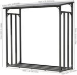 QUICK STAR Support de bois de chauffage 143x70x145cm – Image 2