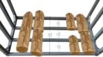 QUICK STAR Support de bois de chauffage 143x70x145cm – Image 4