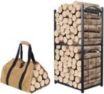 GLJTUO Support À Bois De Chauffage Robuste pour Intérieur/Extérieur – Image 3