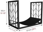 Iron Art Support pour bûches de bois de chauffage pour cheminées – Image 2