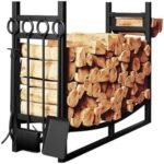 CMYCYDDPLY Range Buche en Fer, Porte Buche pour Cheminée