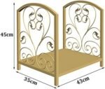 Range-bûches Support À Bois De Chauffage Doré – Image 2