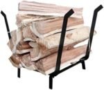 EYRMQWJPC Panier de Bois de Chauffage, Range-bûches en métal 55,9 x 25,4 62,7 cm