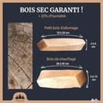 Box 1,5 Stères 30cm de Chauffage Sec 30kg avec Bois d'Allumage 2KG – Image 2