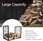 Iron Art Support pour bûches de bois de chauffage pour cheminées – Image 5