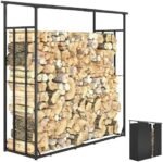 Outsunny Abri-bûches, range-bûche, charge maximale 2000 kg