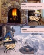 Range Buche Table D'appoint Porte-bûches en Métal 100/ 120 Cm de Long – Image 5