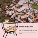 Range Buche Table D'appoint Porte-bûches en Métal 100/ 120 Cm de Long – Image 4