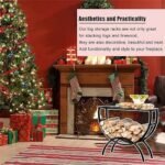 Range Buche Table D'appoint Porte-bûches en Métal 100/ 120 Cm de Long – Image 3