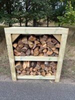 Magasin de bûches de séquoia suédois haut de gamme, rangement de jardin